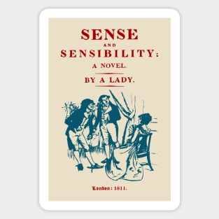 Sense and Sensibility Vintage Book Cover Art Sticker